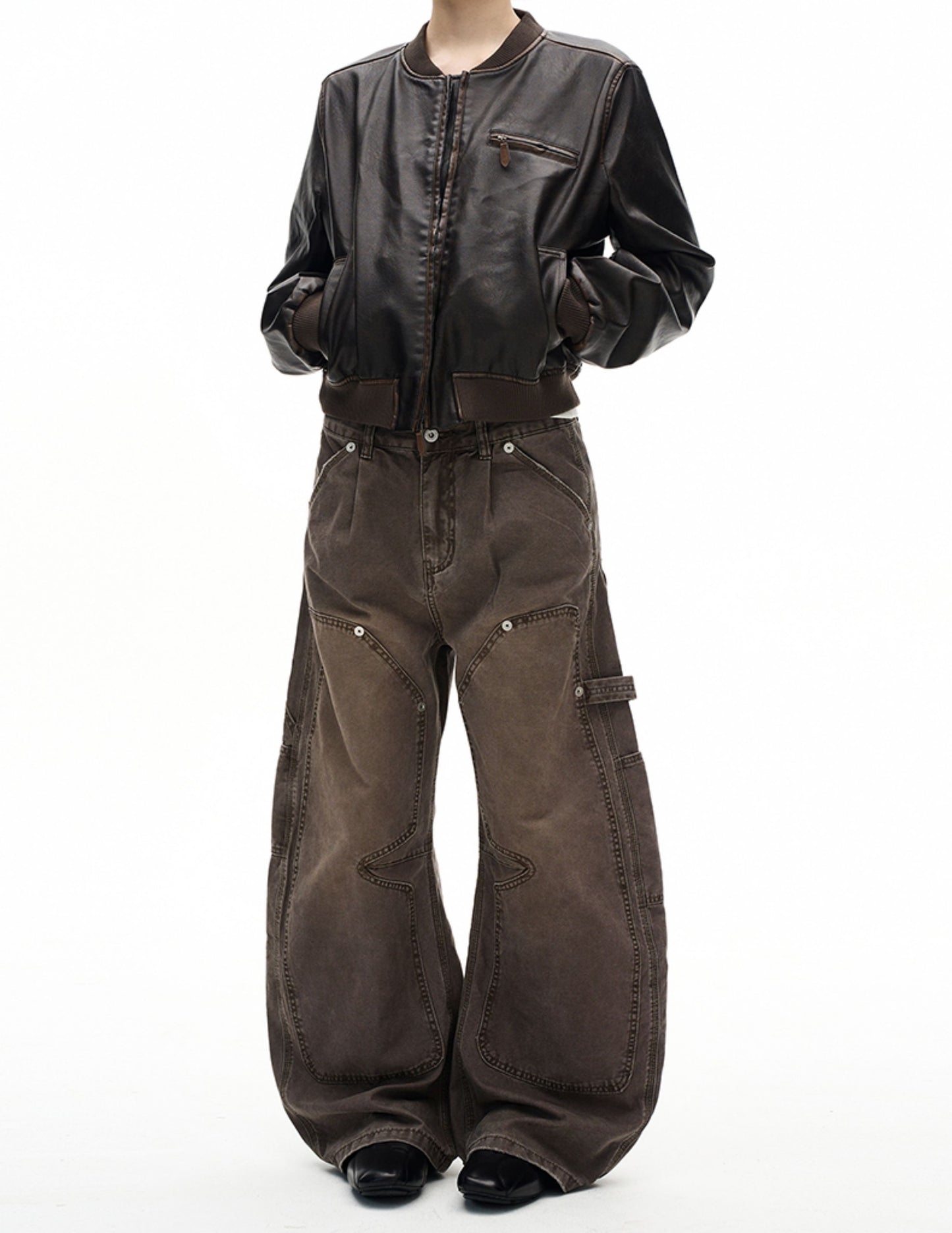 Loose Silhouette Distressed Casual Pants