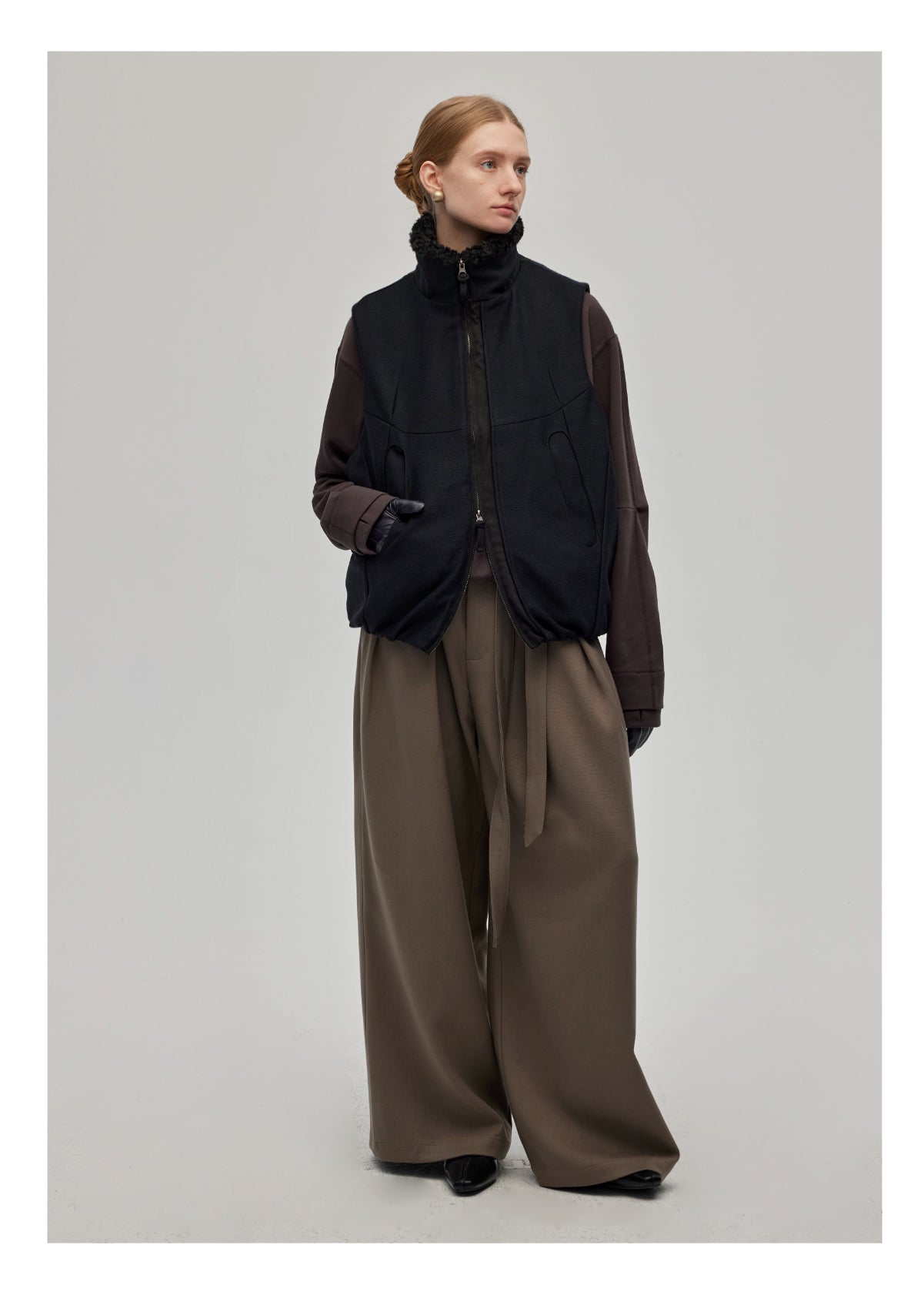 Multi-pleated Casual Pants