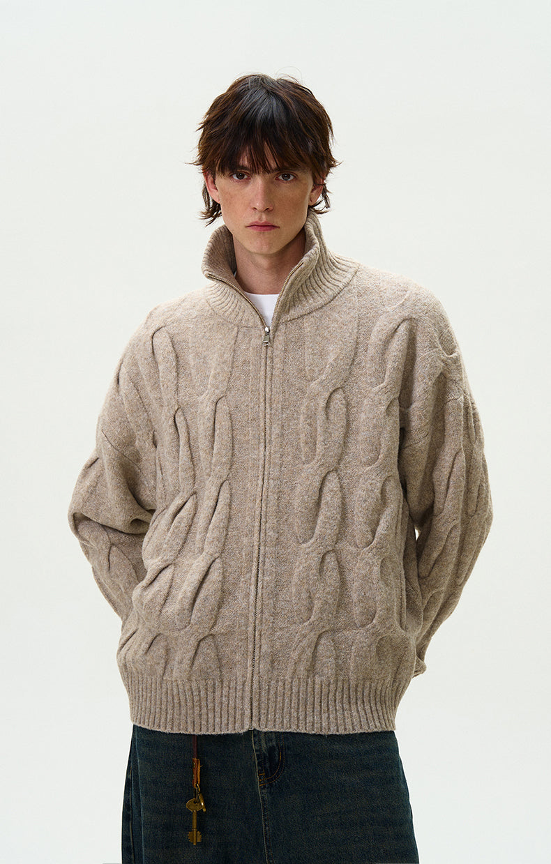 Half turtleneck cardigan