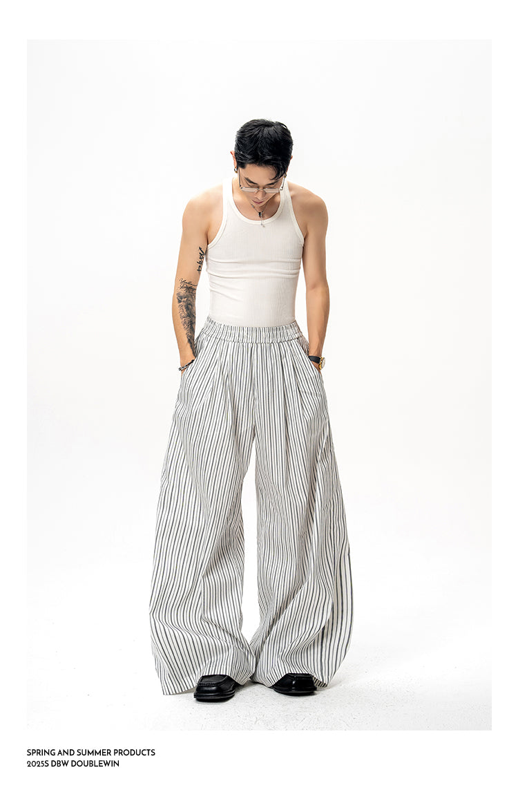 Retro High-End Striped Casual Pants