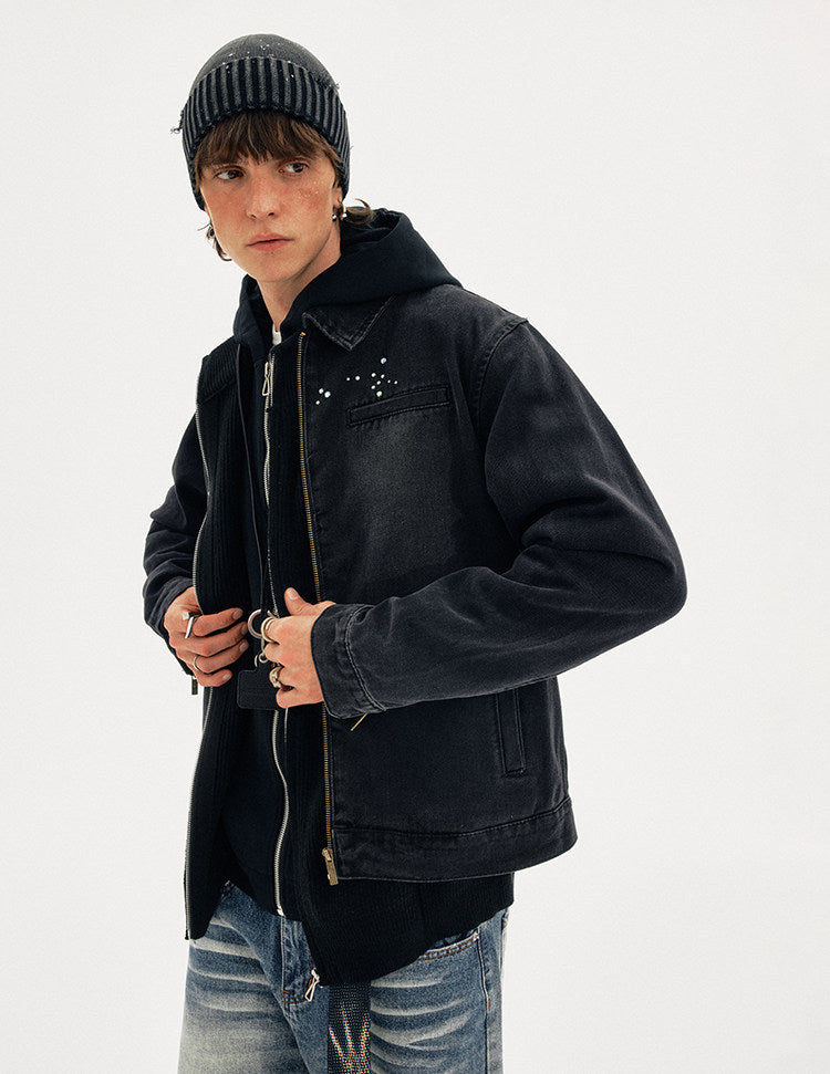 Wash-Processed Street Jacket