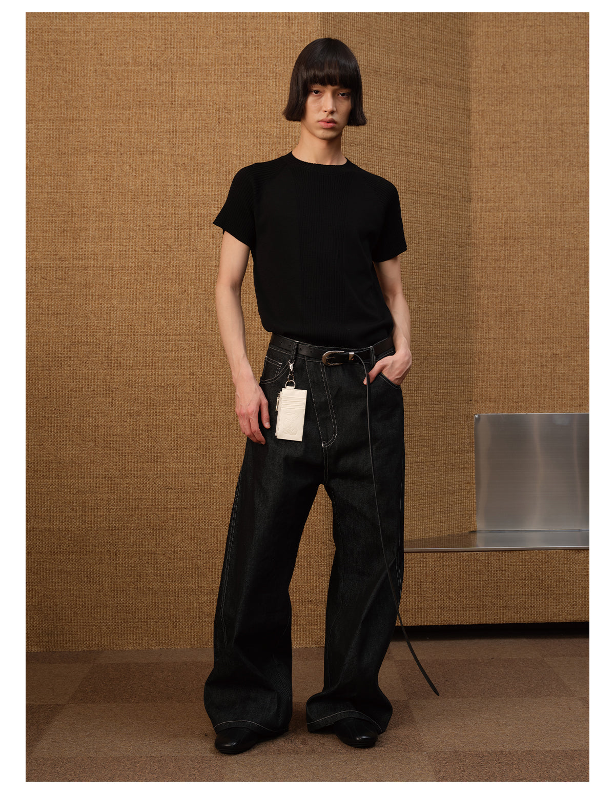 Ice Silk Fabric Knit Shirt