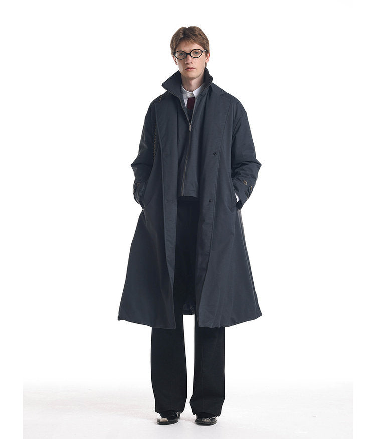 Faux Two-Piece Windproof Coat