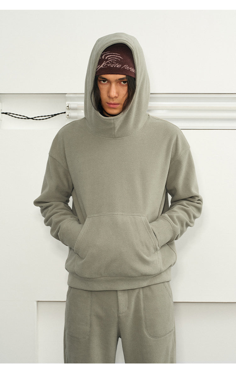 Pile collar Hooded sweatshirt