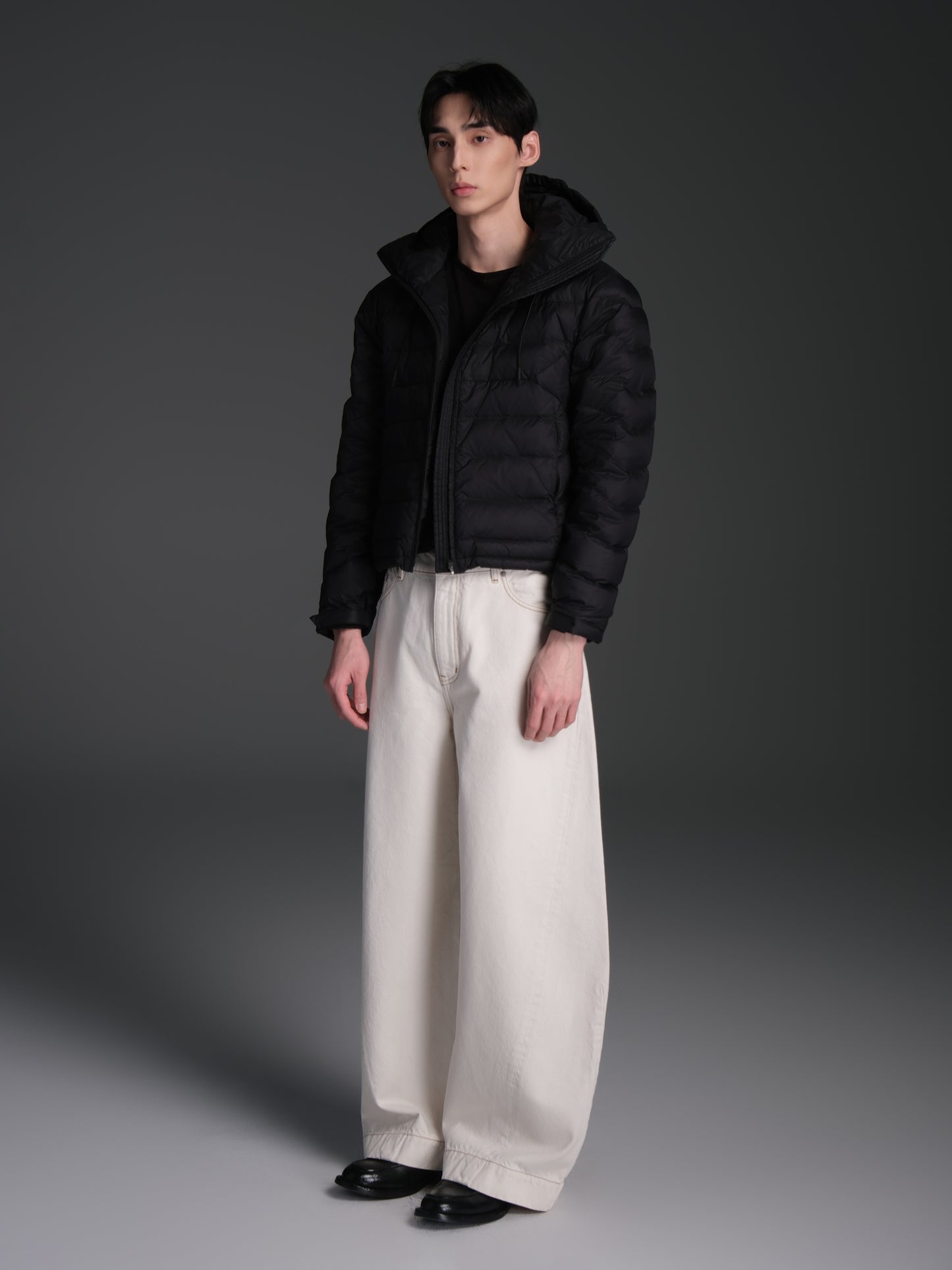 Deconstructed Ribbed Down Jacket