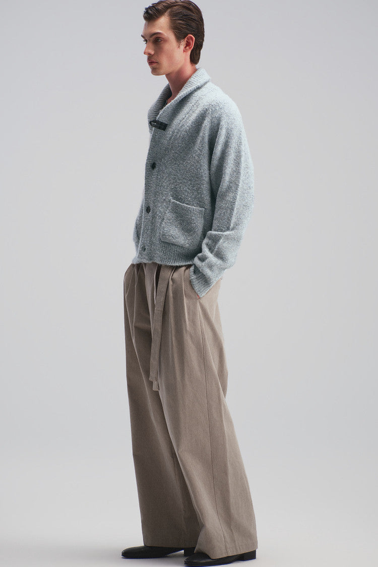 Loose-fitting Short Knit Cardigan