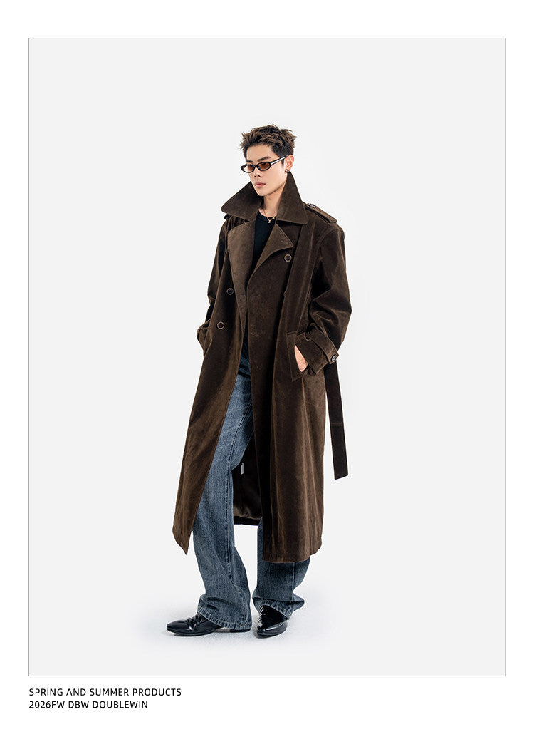 Classic Suede Trench Coat　
