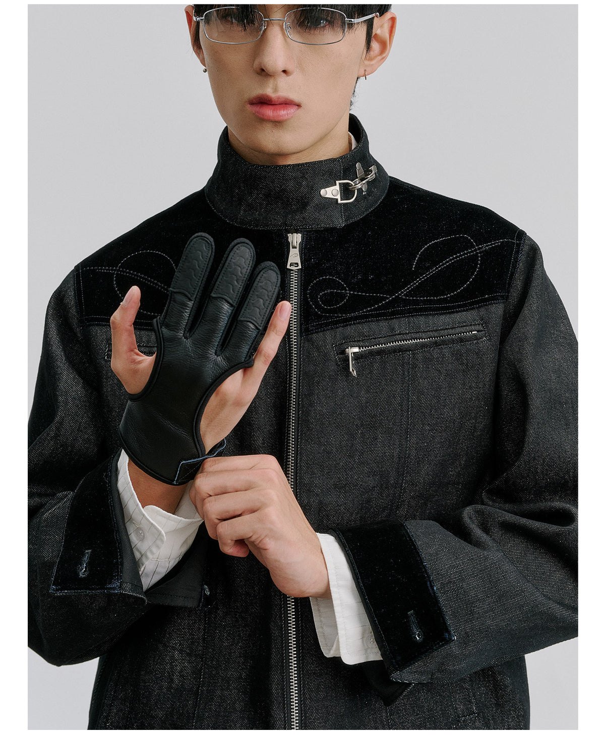 Harem Jacket with Flag Button