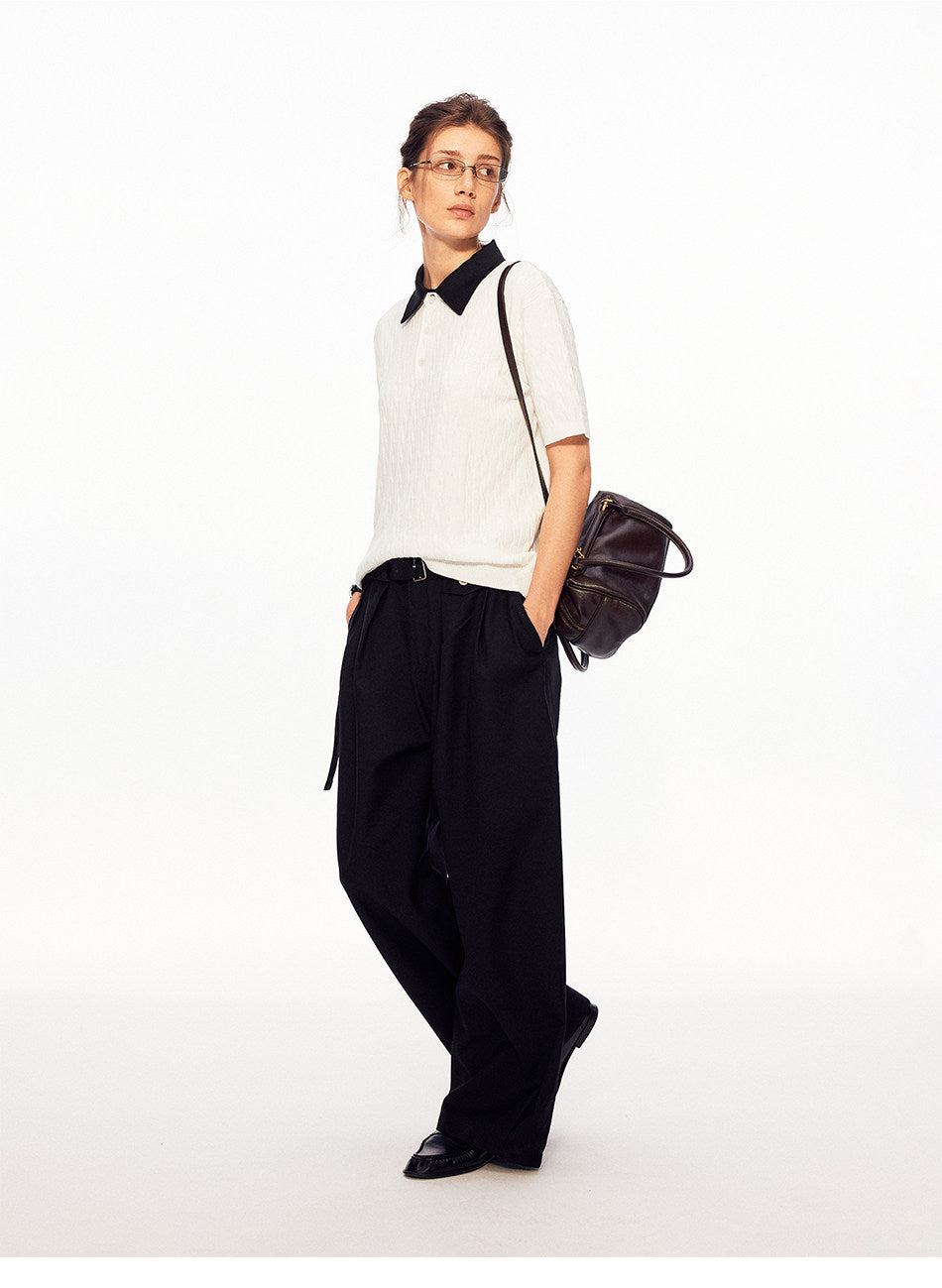 Casual Pants with an Adjustable Waistband