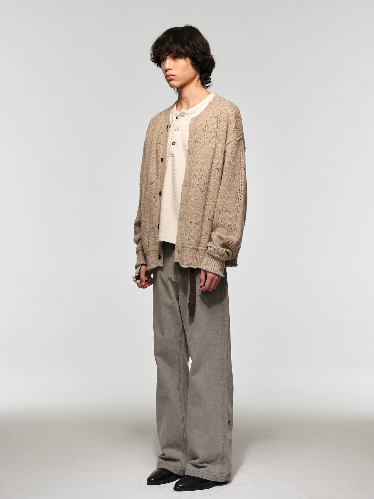 Alpaca Wool Cardigan with Buttons