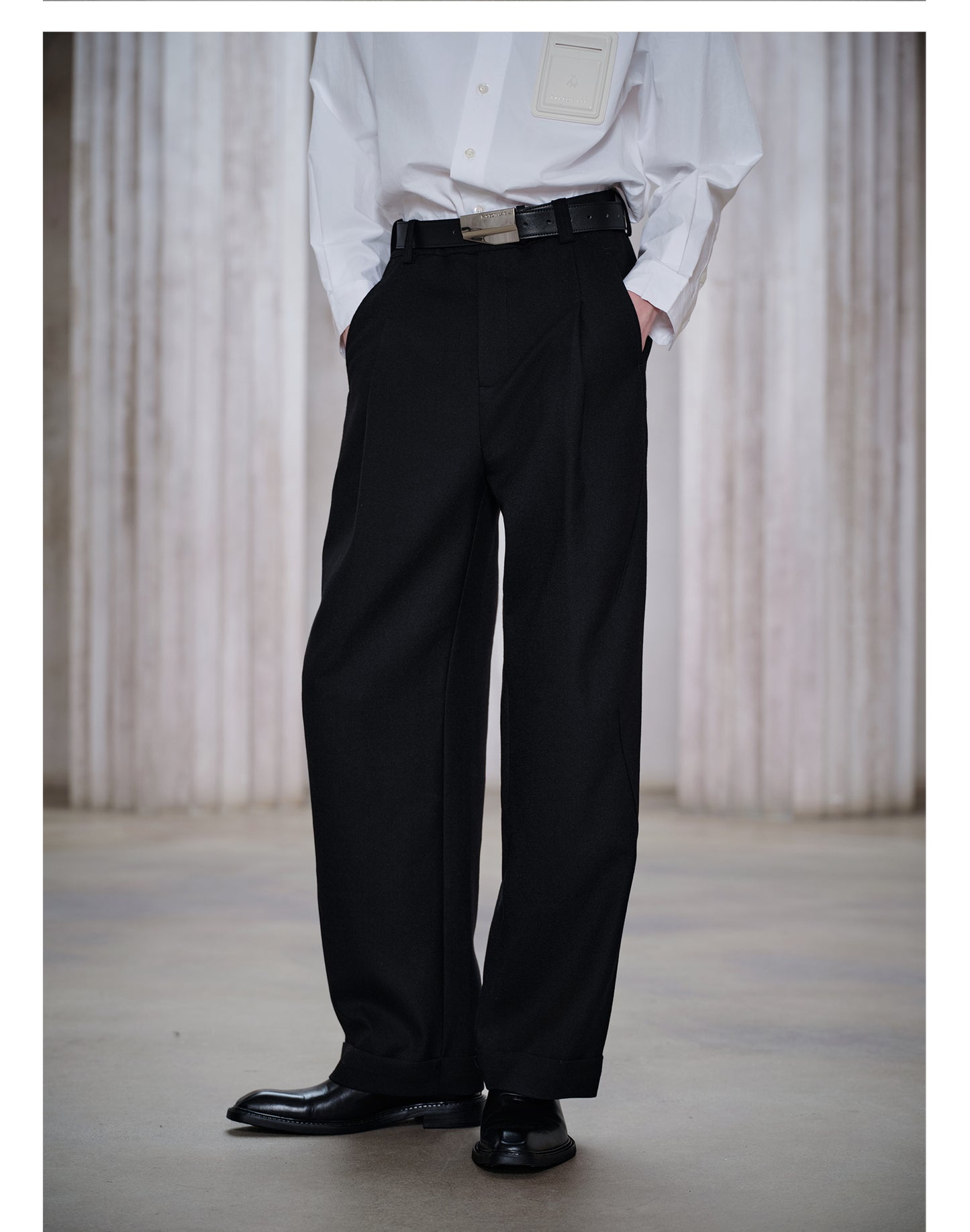 Wool Straight Pants