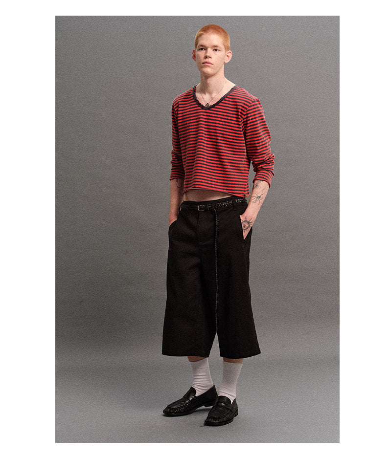 Cotton Straight-Leg Shorts