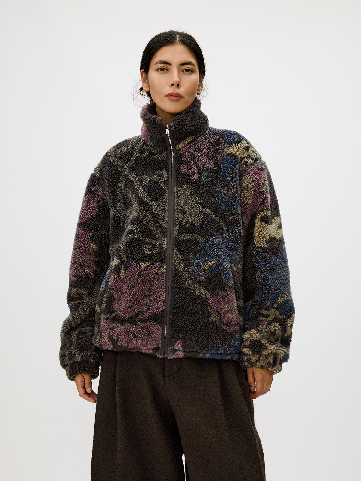 Lambswool Blend Zipper Jacket