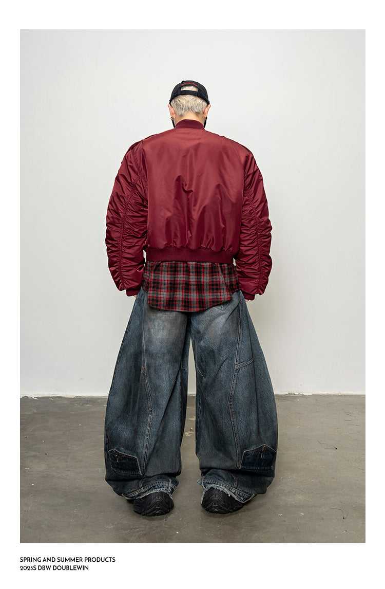 Heavy Contrast Fake Two-Piece Jacket