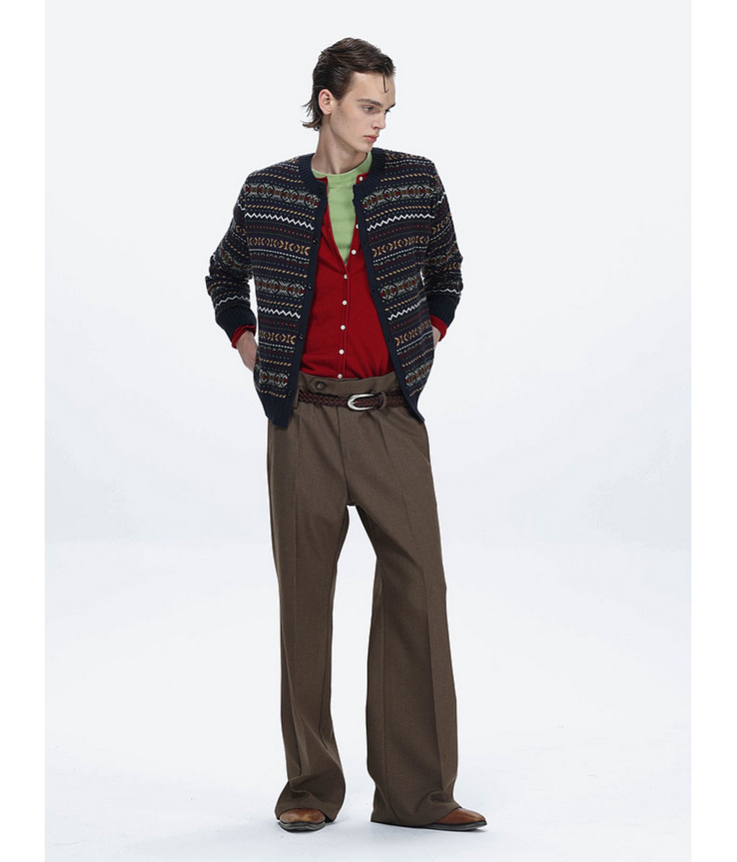 Short-Length Waist-Cinched Cardigan