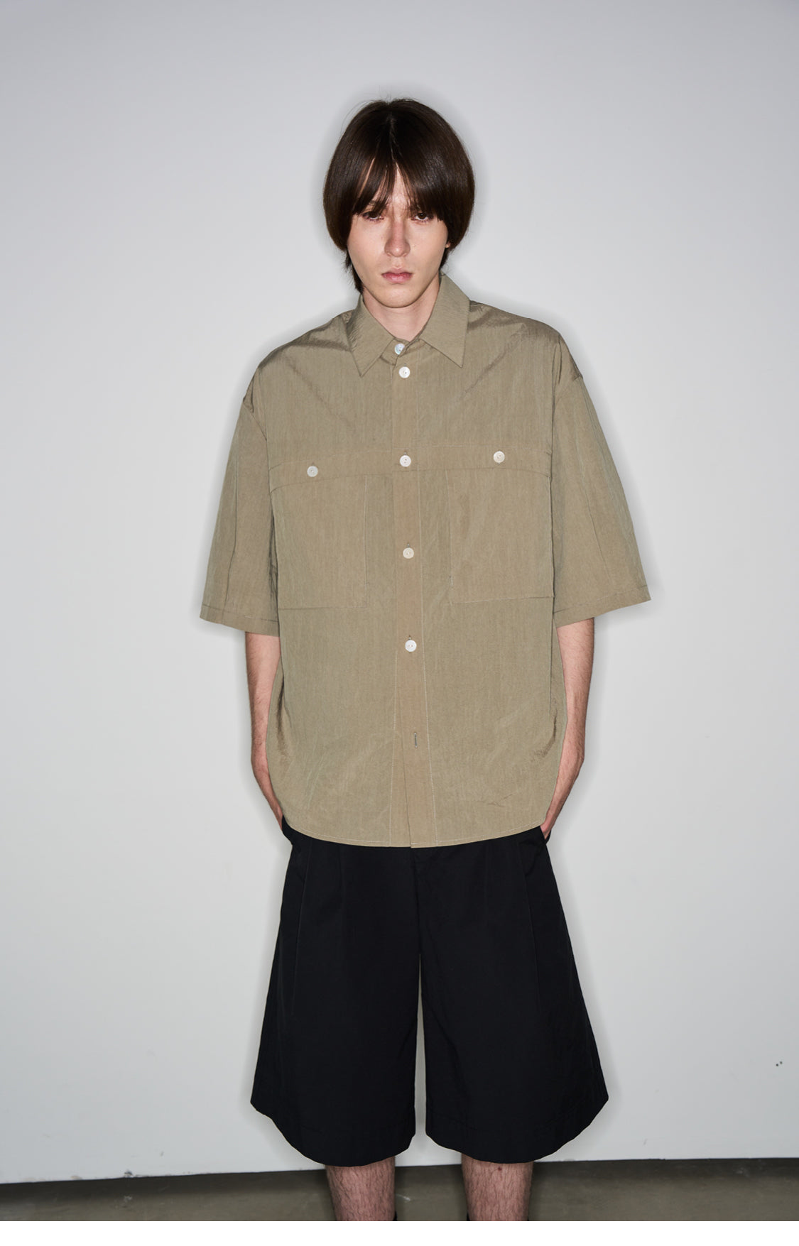 Wrinkled nylon shirt