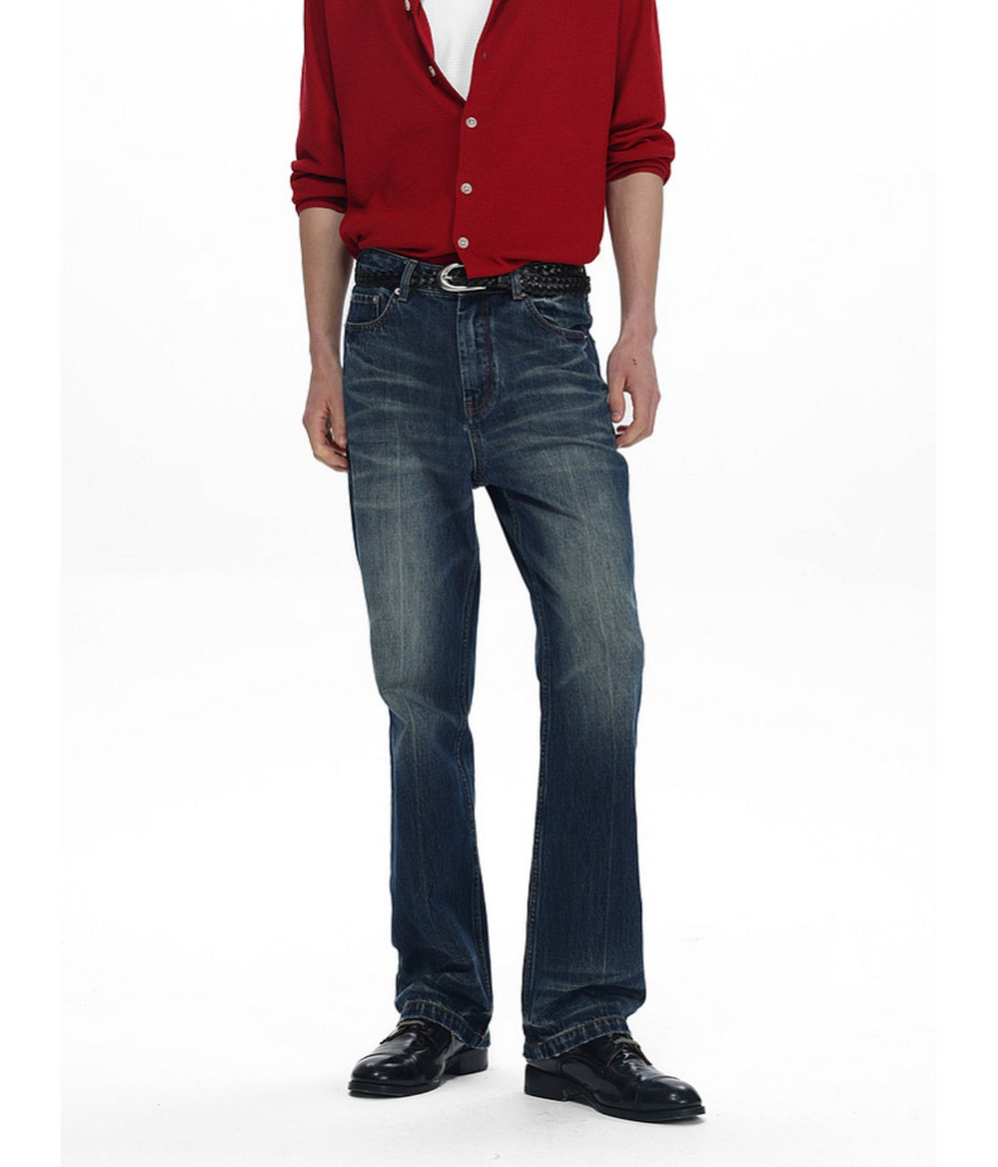 Vintage-Style Shrimp Line Jeans