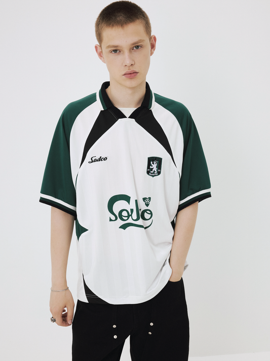 Contrast-Design Jersey T-Shirt