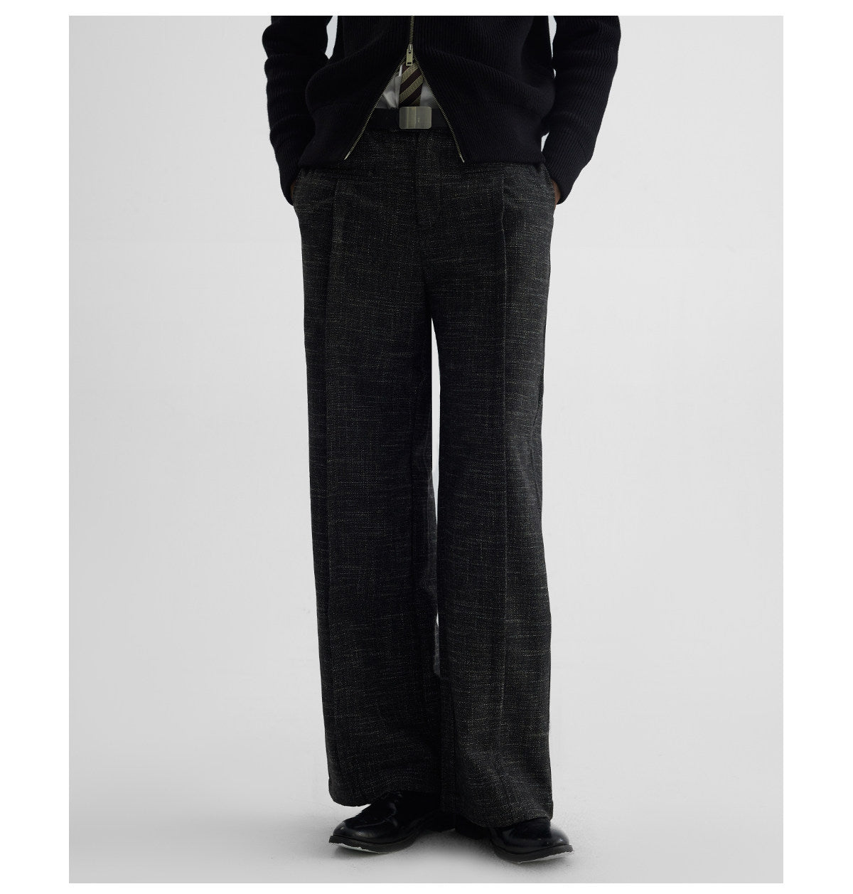 Double-Pleated Wool Pants