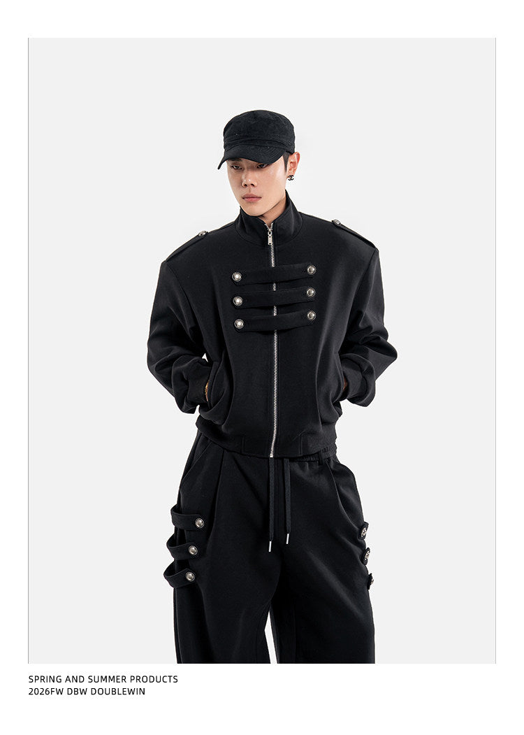 Multifunctional Wide-Shoulder Sweatshirt Set
