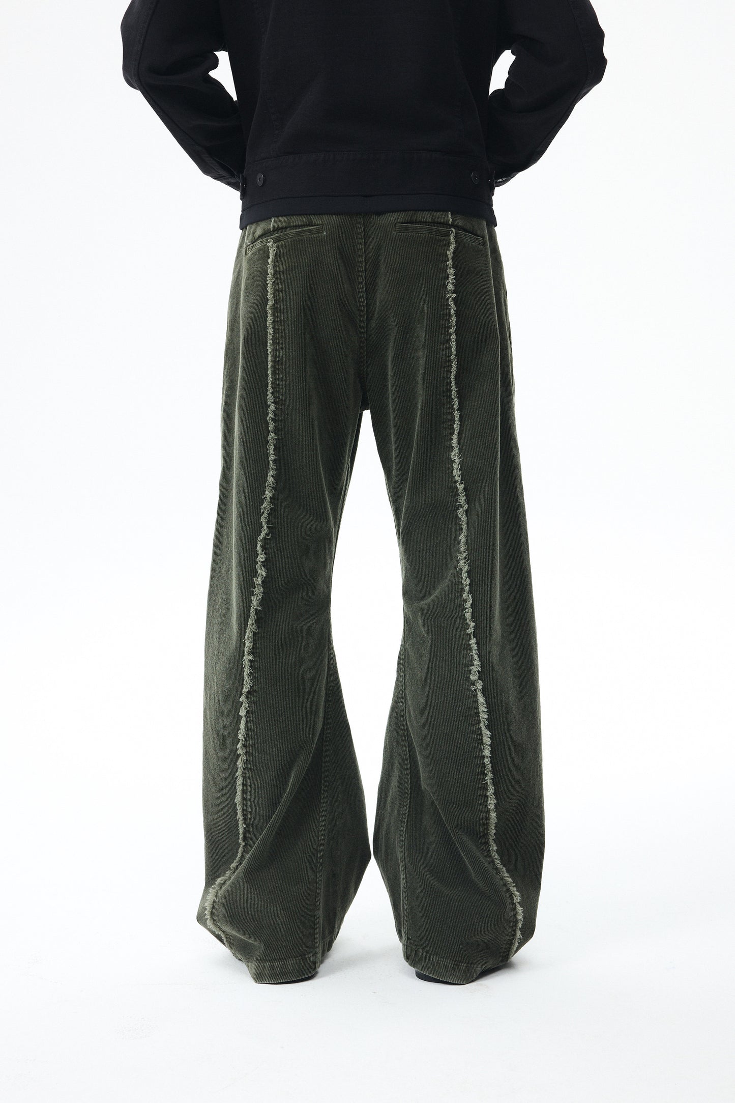 Wash-Finish Corduroy Flare Pants