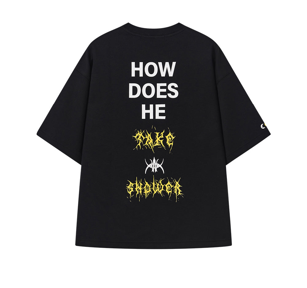 Contrast print T-shirt