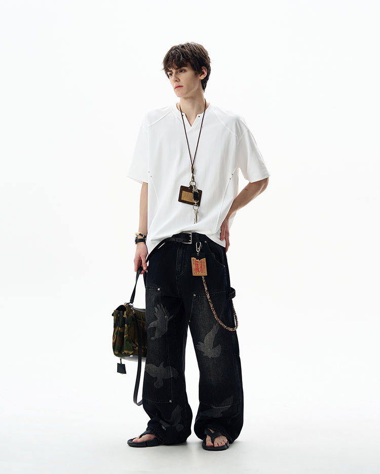 Deconstruction V-neck T-shirt