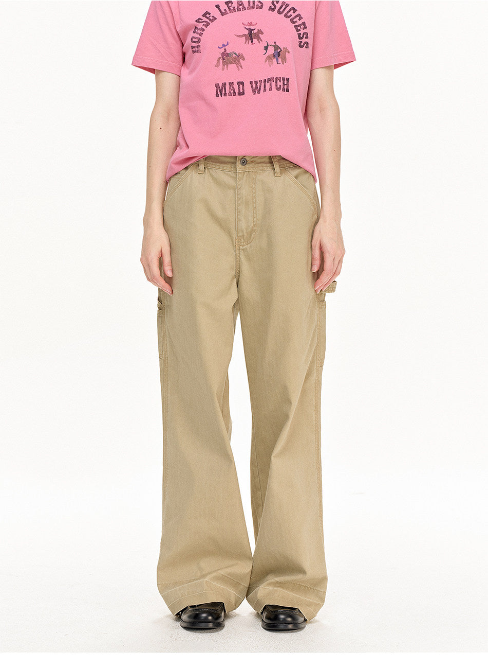 Vintage-style Straight-Leg Pants
