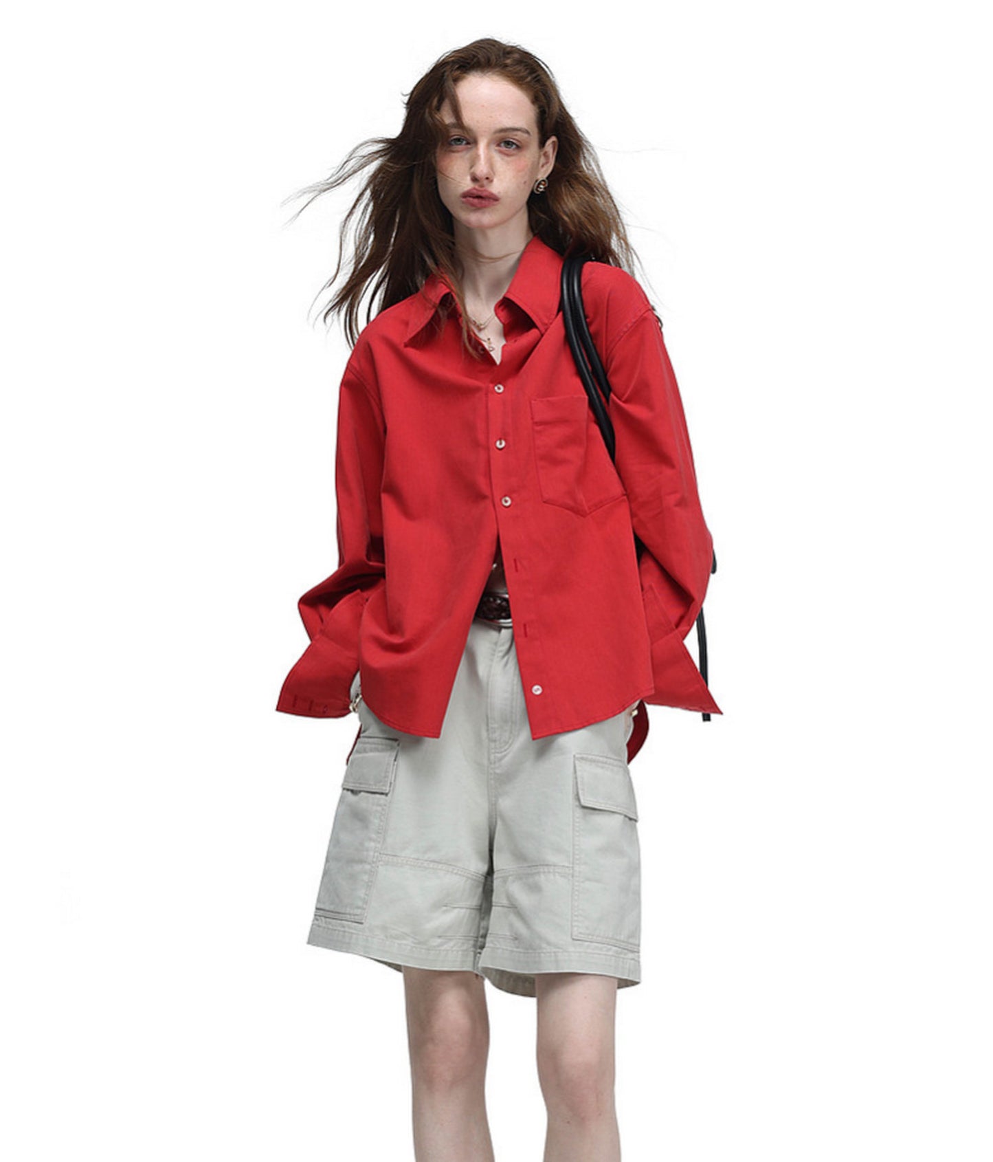 High-End Tailored Long-Silhouette Shirt