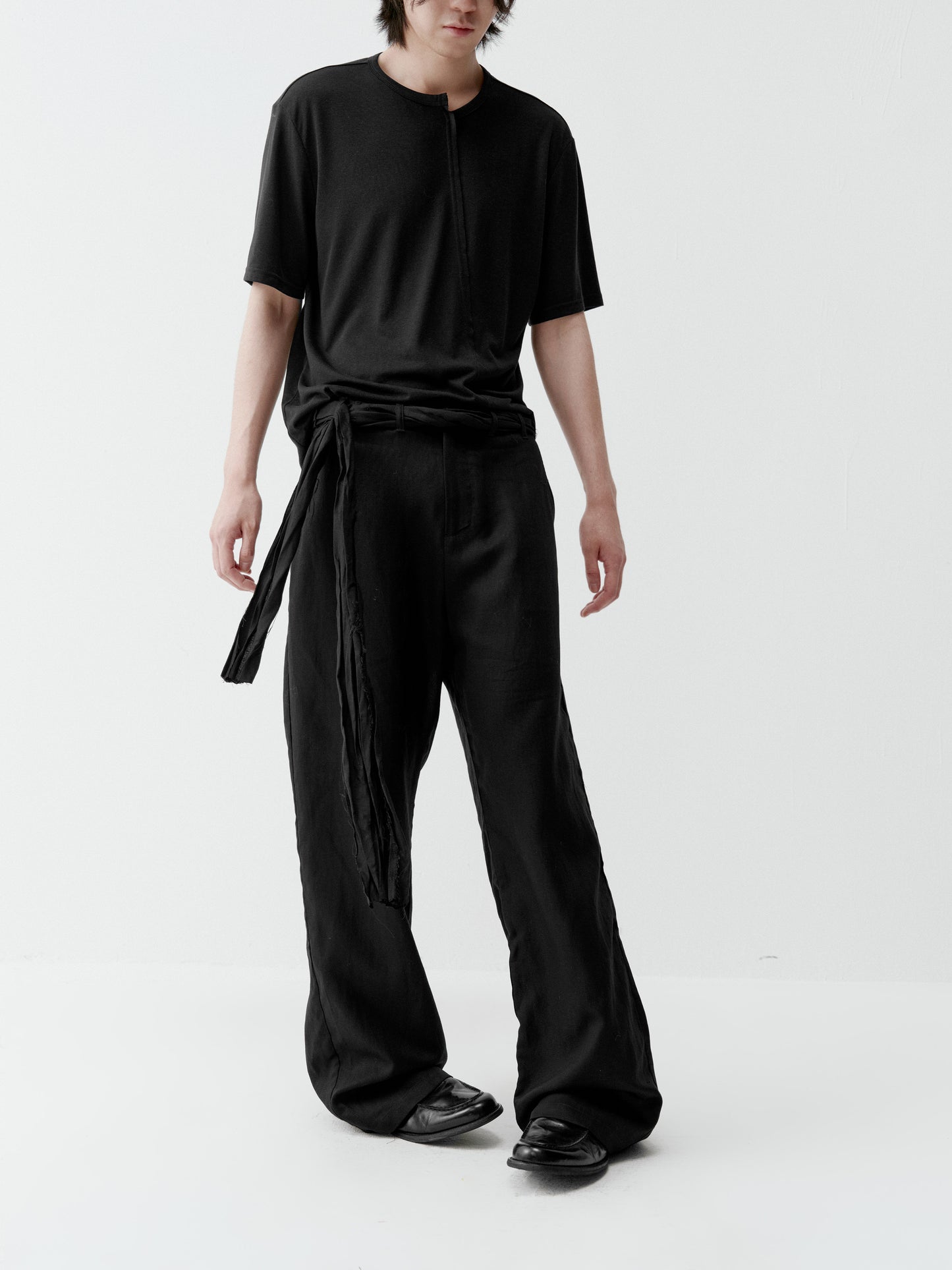 Casual Pants with an Asymmetrical Waistband