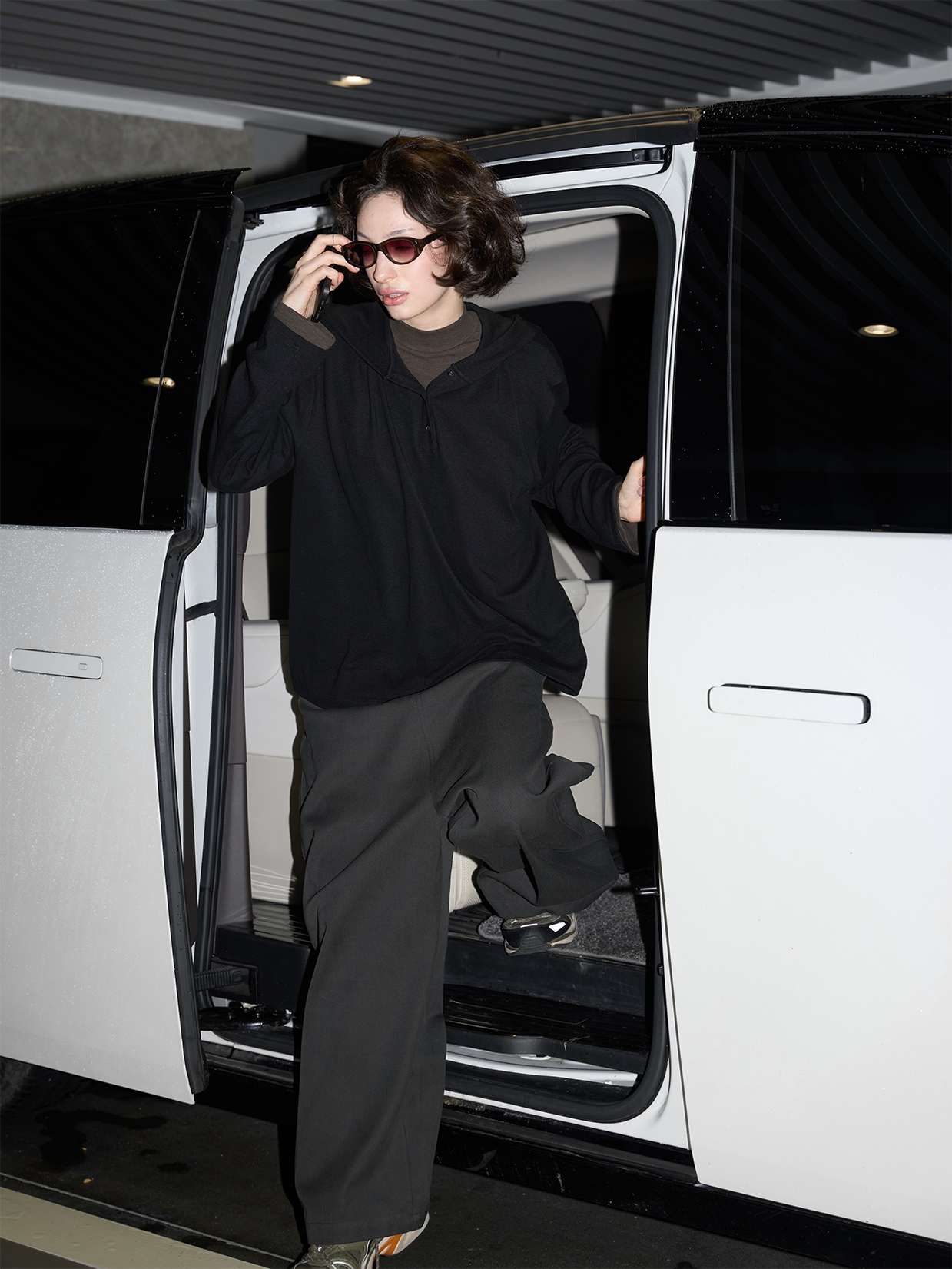 Henry Collar Hooded T-Shirt