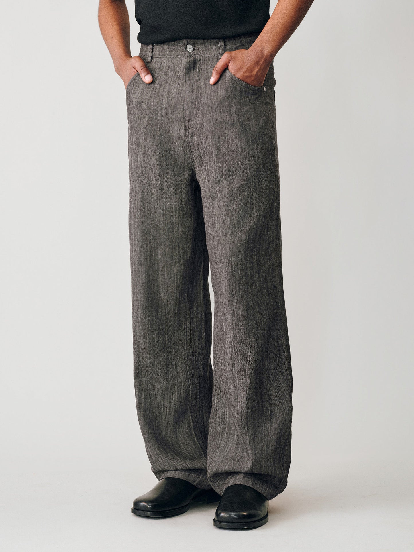 Cotton and Linen Denim Pants