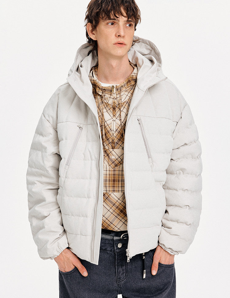 Unisex Minimalist Hooded Down Jacket