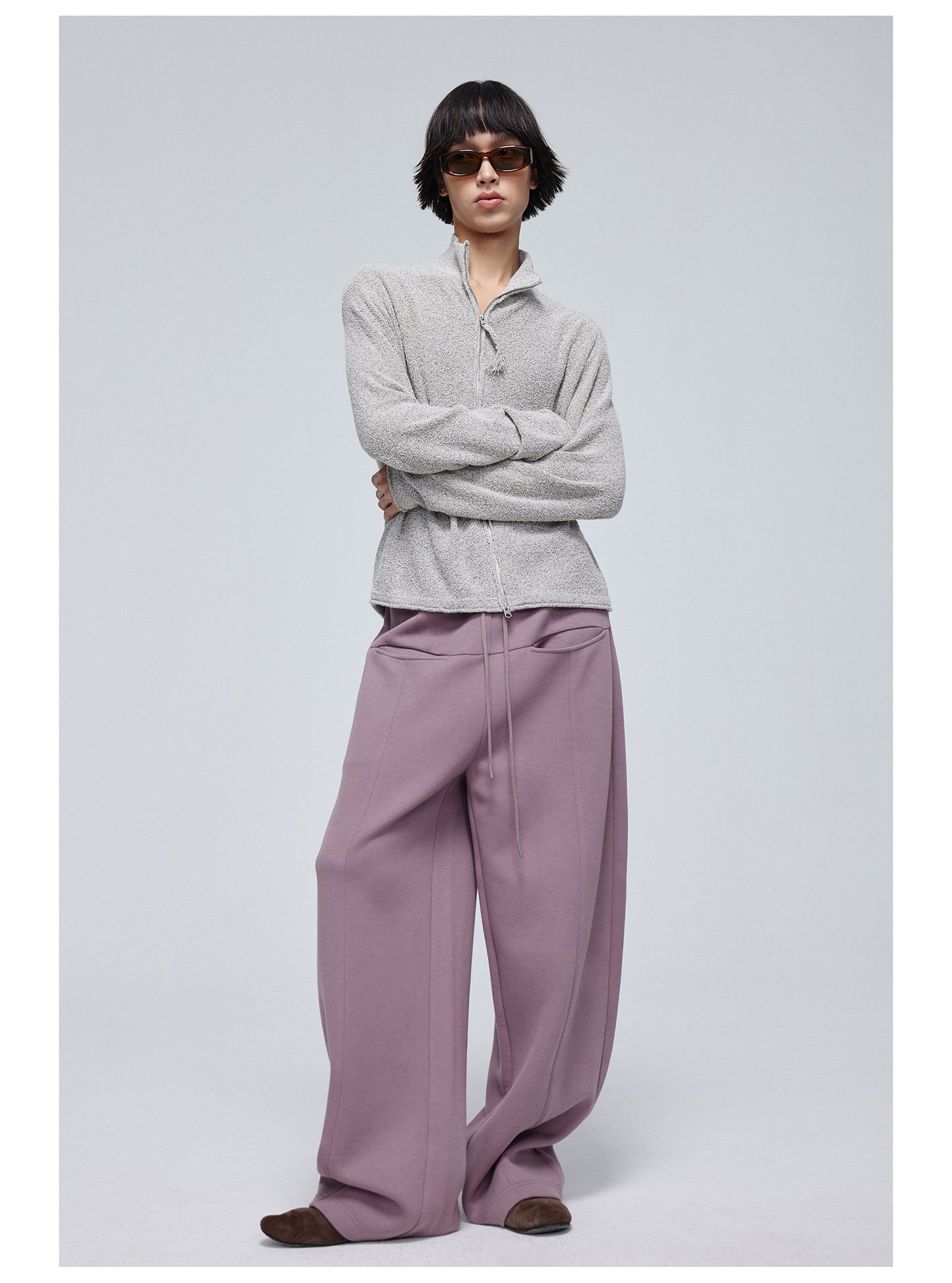 Logo Embossed Loose Sweatpants