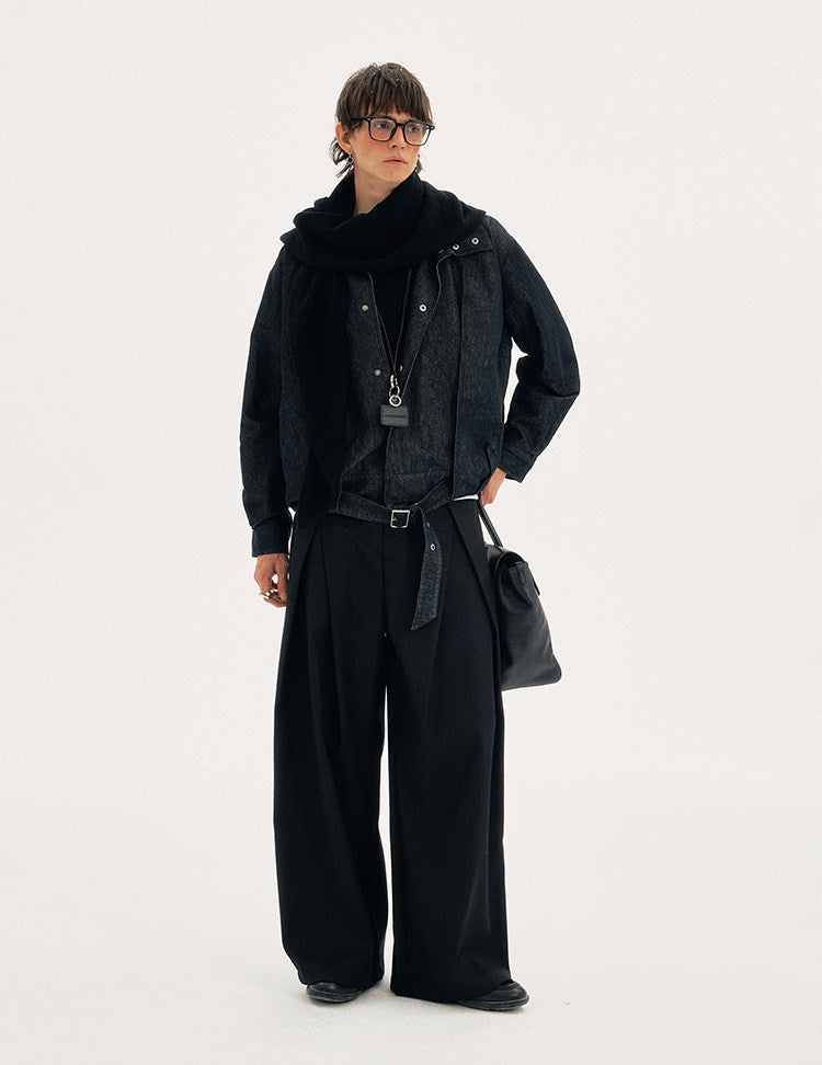 Retro Cut Harrington Denim Jacket