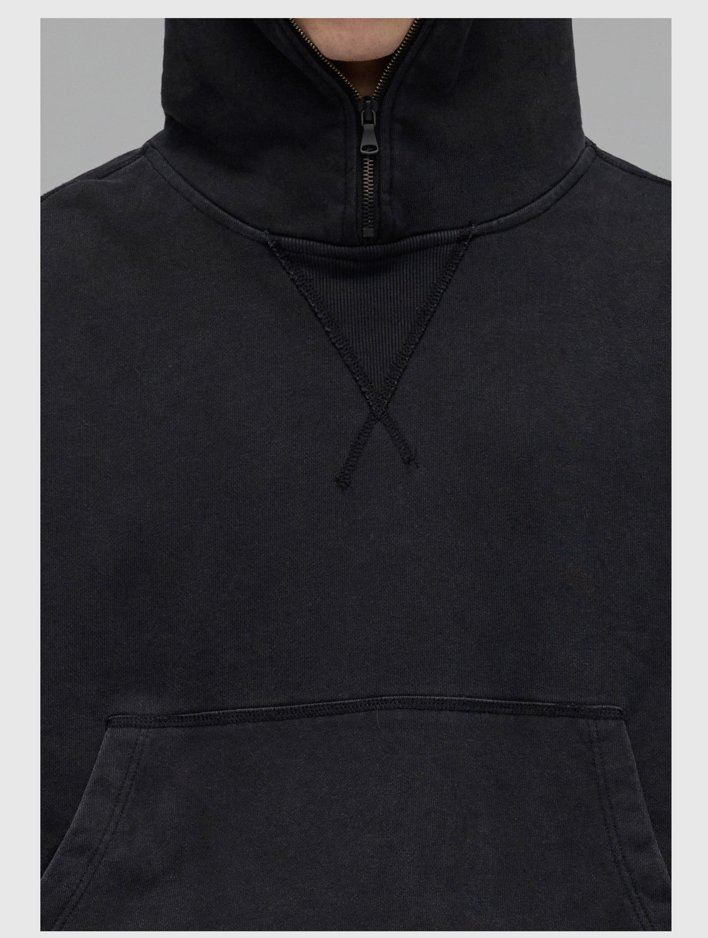 Short Loose Hooded Sweatshirt