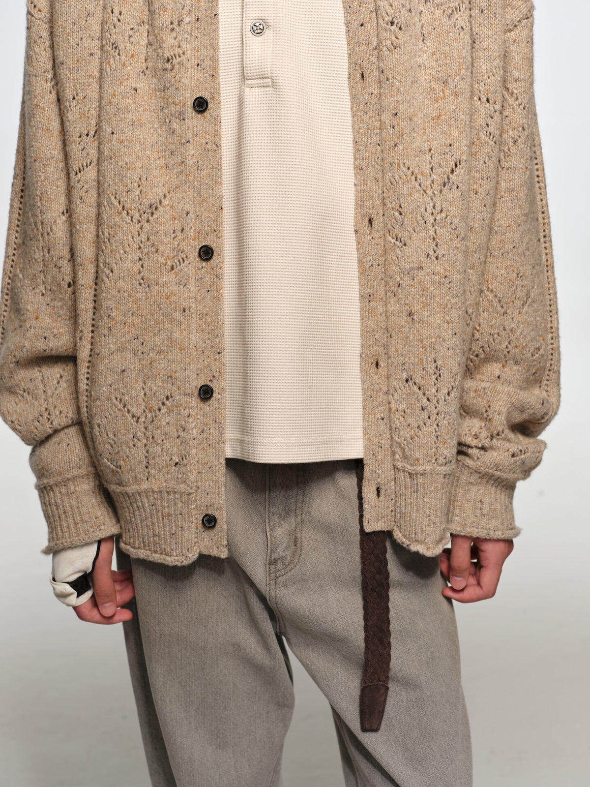 Alpaca Wool Cardigan with Buttons
