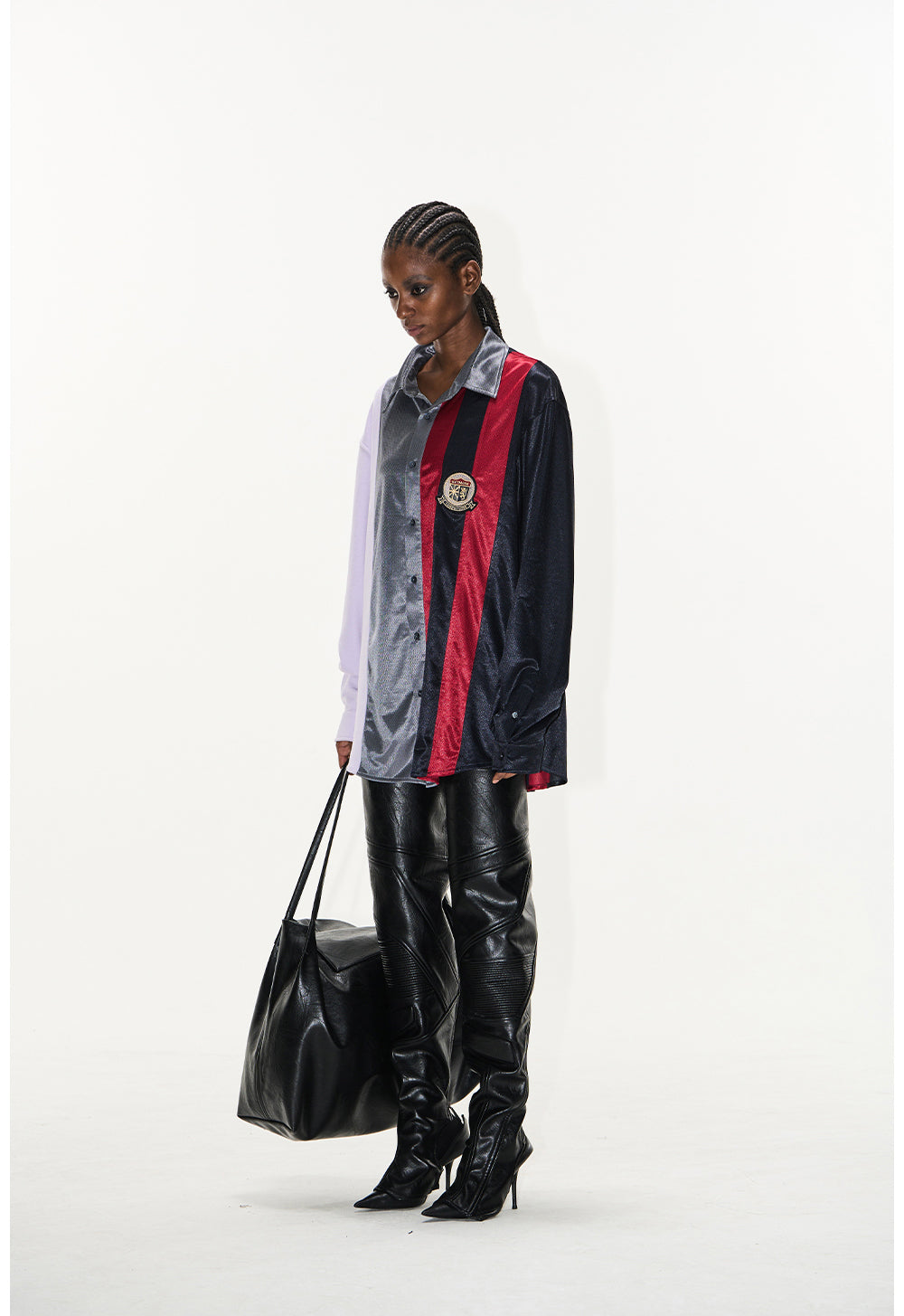 Color Matching Sports Badge Shirt