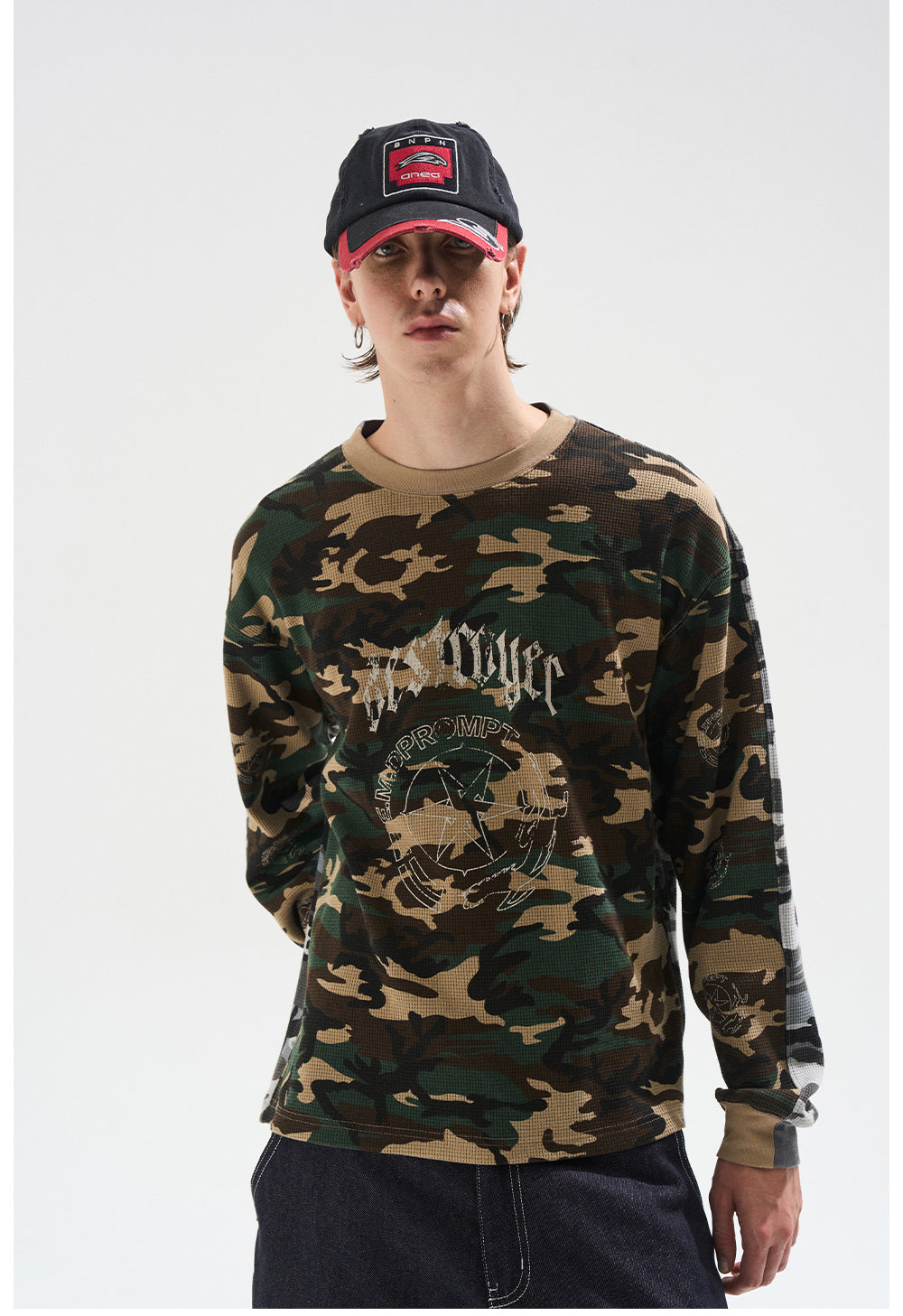 Camouflage print T-shirt