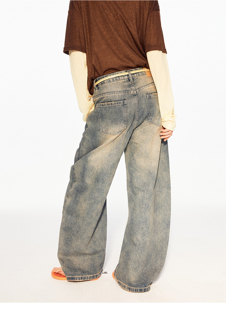 Vintage Wide-Leg Denim Pants