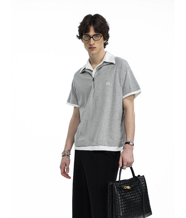 Faux Two-Piece Polo Shirt