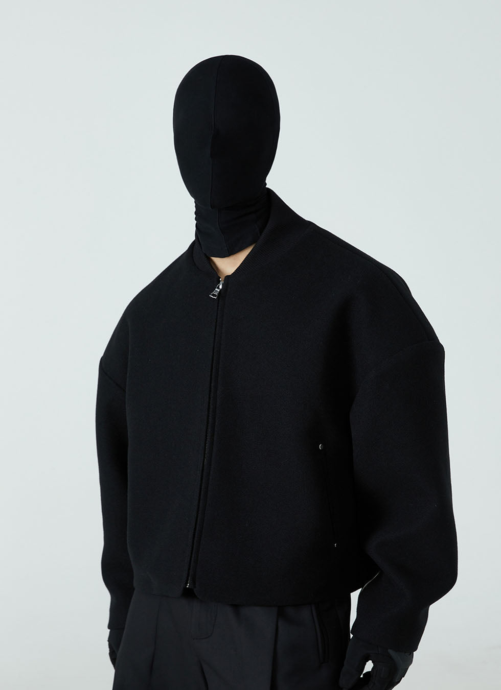 Broad Shoulder Wool Jacket 