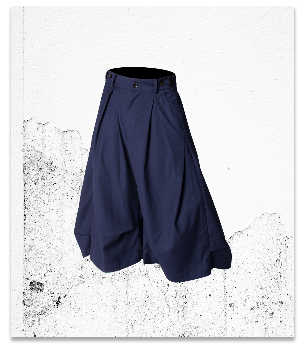 Draped cropped pants