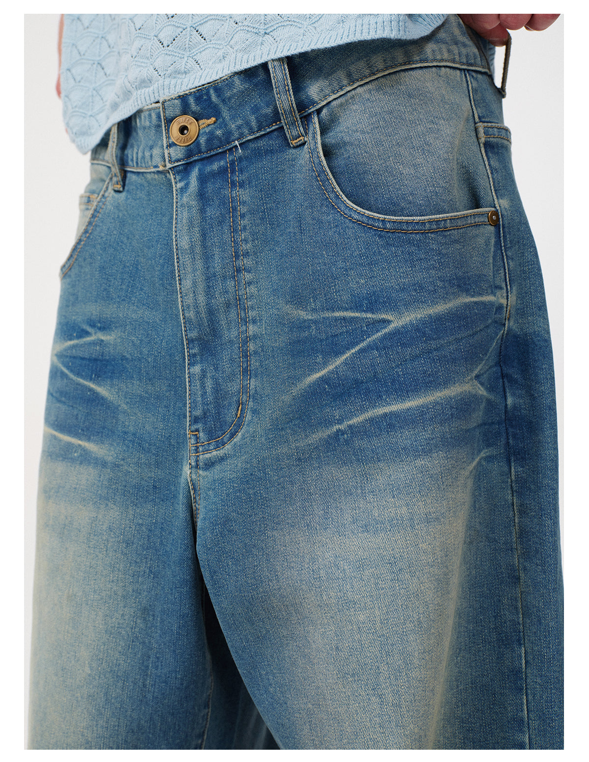Ripple Wide Leg Jeans
