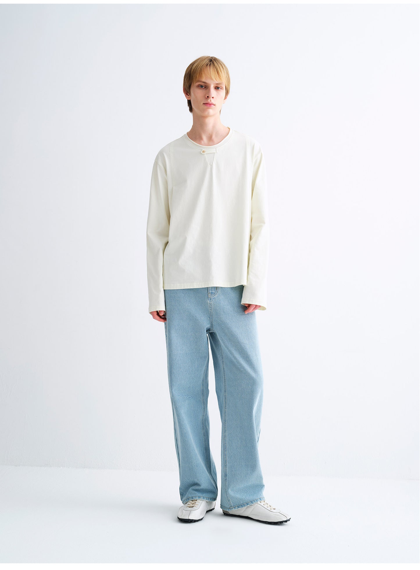 Straight-Leg Basic Casual Jeans