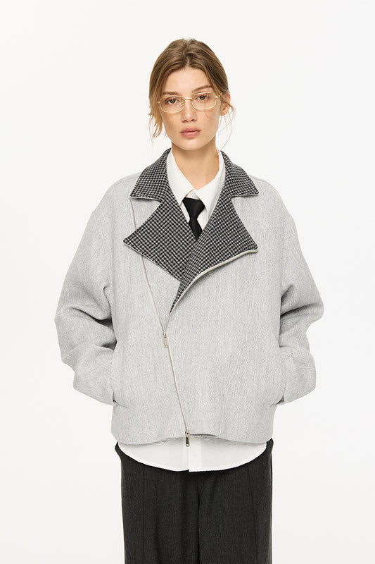 Contrast Lapel Jacket