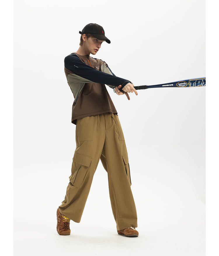 Contrast color sports T-shirt