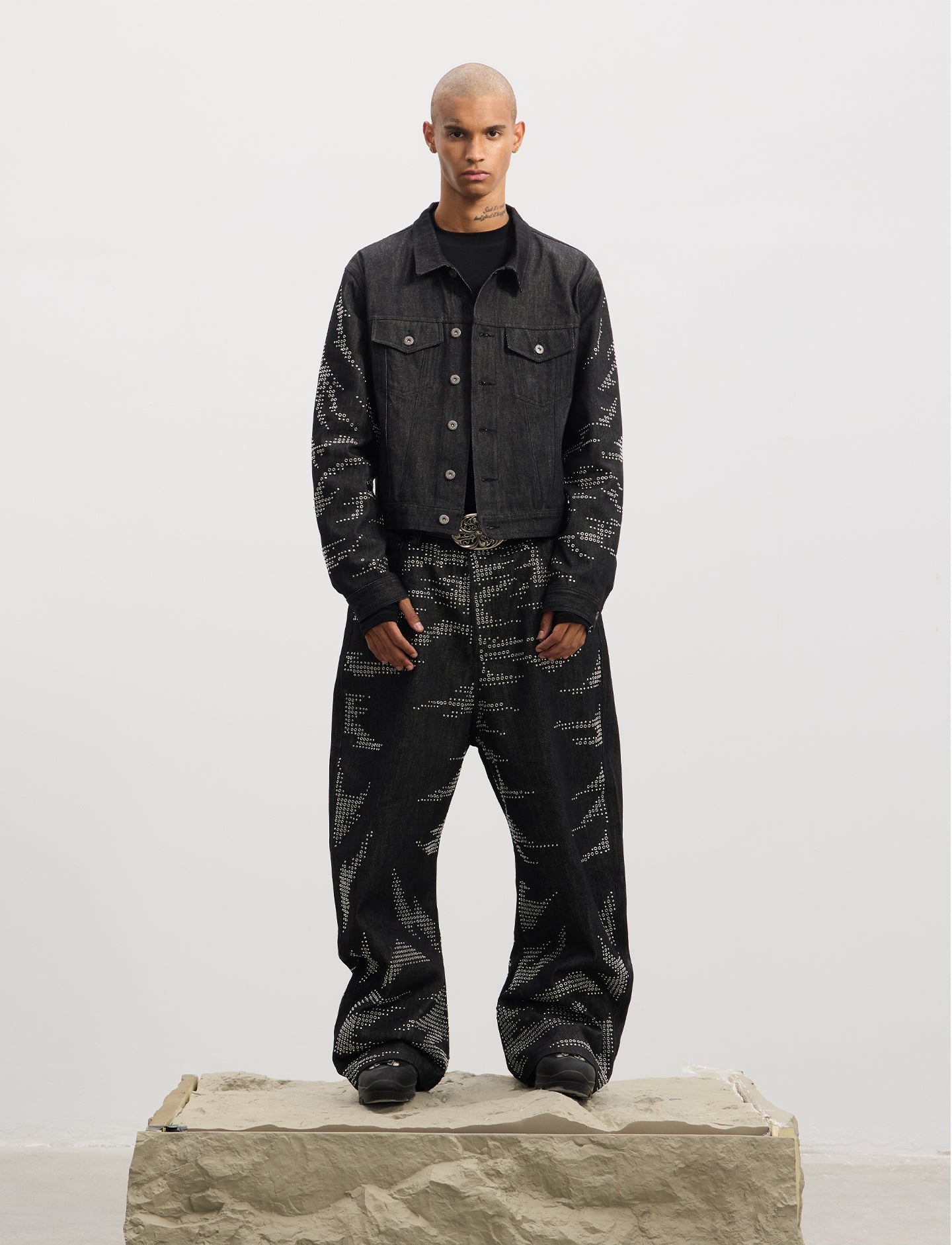 Heavy Tiger Print Jeans