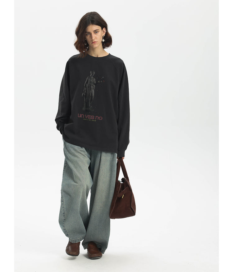 Wide Leg Scimitar Jeans