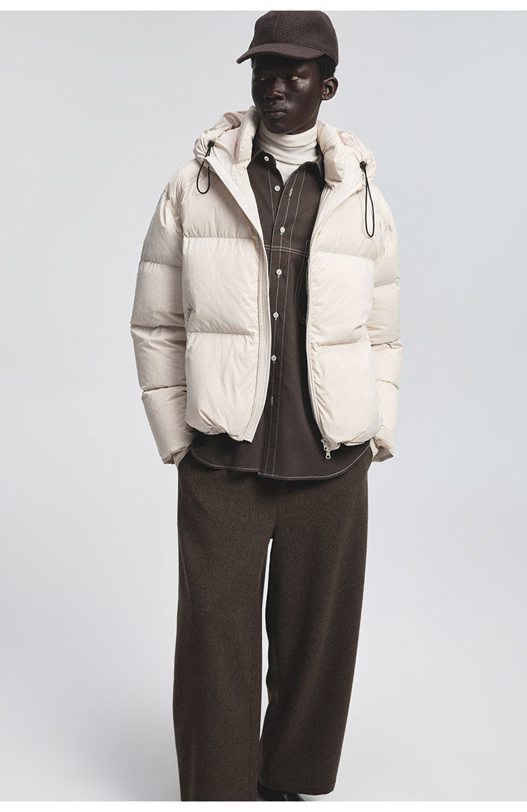 Waterproof Nylon Hooded Down Jacket